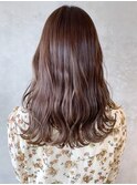 ブラウンロング_Aラインボブかきあげロング_ba320991