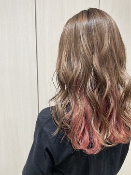 アクイール ピュール ヘア(Accueillir Pur hair) インナーカラー☆ピンク