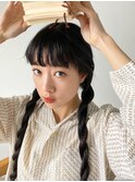 ロングヘア　タイトアレンジ