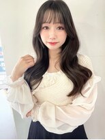 リコバイアフロート(riko by afloat)&nbsp;シースルーバング/韓国風ヘア/レイヤーロング/アッシュブラック