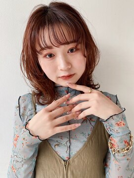 アッシュ 東戸塚店(Ash) ニュアンスカールのミディアムレイヤー