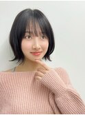 【長谷川】ふんわりカール外はねショートボブ