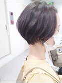 ☆パープルハイライト×丸みショート☆【宮原 和希】