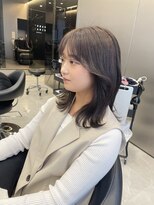 ハルキ ミナト ジャパン フクオカ(HARUKI MINATO japan FUK) 韓国くびれヘア/ミディアムヘア/韓国へア/ココアベージュ