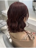 【新宿駅/新宿三丁目/ヘアセット/ねじりハーフツイン】