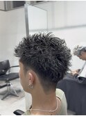 渋谷スパイキーパーマスパイキーショートパーマ刈り上げショート