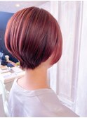 福山美容室Caaryベリーピンクカラー高発色20代30代