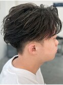 奈良men'sフェザーパーマフェザーショート
