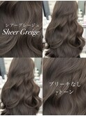 シアーグレージュ ブリーチなし レイヤーカット 海外風