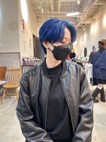 ラック 津田沼(LUCK)&nbsp;ハンサムショート/ブルー/津田沼/ケアブリーチ/似合わせカット