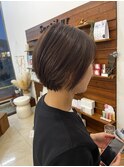 ショートボブ ナチュラルブラウンカラー