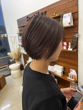 スパリブール(Spalibur) ショートボブ ナチュラルブラウンカラー