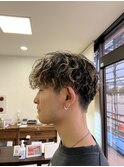 ハイライトメッシュ ツイストスパイラルパーマシャドウパーマ
