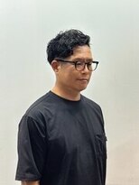 シャウルデッサン(CHARLES DESSIN)&nbsp;スキンフェード波巻きスパイラルパーマアシンメトリー