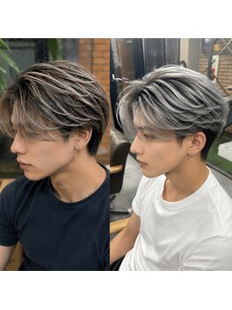 ラフ(LAFF)の写真/今流行りのメンズバレイヤージュで差をつける！個性を引き出すスタイル提案◎