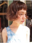 【nanuk】眉上ショートバング×くせ毛風カール×外国人風☆