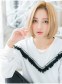 *mod's越谷*攻め系！ハイトーンカラー★ワンレン大人ボブa