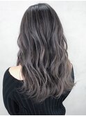 ハイライトグラデーショングレー_フリンジウェーブ_ba297522