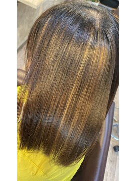 ヘアーエポック(hair epoque) 20代30代40代艶さらハイライトアッシュグレー小顔ボブ