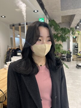 ユニークバイケンジ 町田(unique KENJE) 地毛風カラー　ブルーブラック