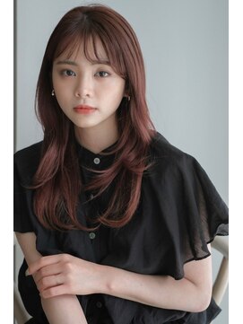 ガーデン ジングウマエ(GARDEN jingumae) エアリーロング/ピンクブラウン/シースルーバング/美髪/レイヤー