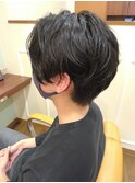 センター分け/かき上げ/メンズパーマ/ニュアンスパーマ/爽やか