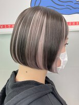 マックス フォー ヘアー(MAX FOR HAIR)&nbsp;【デザインカラー】綺麗なラインのボブ×高めインナーカラー