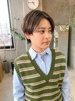 テトヘアー(teto hair) ウルフカット、ハンサムショート、ハイライト、グレージュ