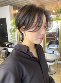NUDEハンサムショート 大人ショートボブ前髪なしショート