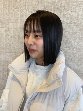アース 福岡新宮店(HAIR&MAKE EARTH) パツボブ＋髪質改善カラー