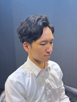 ビーダンディー(Bee dandy)&nbsp;ビジネスツーブロック ナチュラルパーマ かき上げアップバング