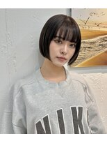 リノショアーズ 元町店(RINOSHORES)&nbsp;20代30代30代ダークブラウンナチュラル耳掛け乾かすだけミニボブ