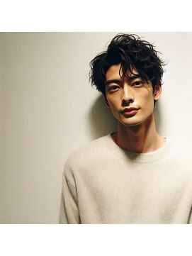 ヘアーズ ベリー 放出店(hairs BERRY) ★スーツ短髪ツーブロック束感モテる黒髪ニュアンスパーマ流行冬
