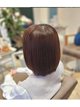 ヘアアトリエ ナイン(hair atelier nine) イメチェン/ホワイトブロンド/外ハネボブ/美髪/福島市