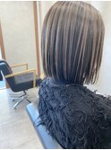 【デザインカラー】アンブレラカラー　切りっぱなしボブ
