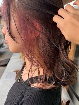 リトン(reton) フェイスフレーミング/インナーカラー× ピンク系カラー