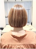 ショートボブ/切りっぱなしボブ/ミニボブ/ハイライト
