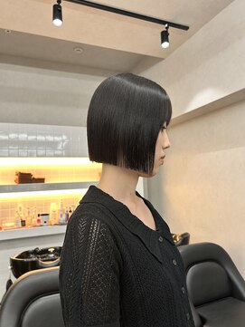 クム 横浜(qumu) 【qumu MARIKO】顎ラインボブ×地毛風カラー