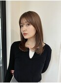 レイヤーカット ミディアムレイヤー 透明感カラー