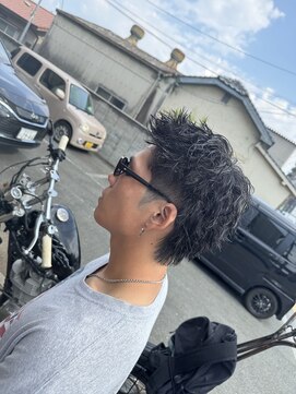 宮崎理容院 スパイキーショート×ピンパーマ