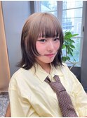 ルーツカラー×レイヤーボブ