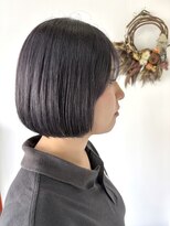 ジェムヘアスタジオ 湘南平塚南口店(Gem Hair Studio)&nbsp;透明感グレージュのツヤ感ワンレンボブ【Gem 神原】