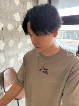 ソワ 四日市(soie) 【soie井上】ツイストスパイラルパーマ/ブルーブラック