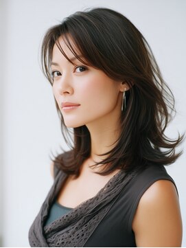 クラゲヘアー/小顔/ココアベージュ/オリーブグレー/川西