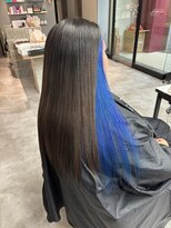 ポノ(po_no)&nbsp;ブルーカラーイヤリングカラーインナーカラー