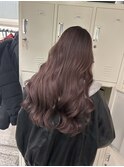 バレイヤージュ×カシスブラウン