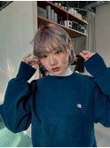 【ホワイトシルバー×ボブ】#ダブルカラー#ケアブリーチ#韓国