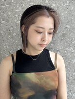 サンク 原宿 表参道(cinq)&nbsp;フェイスフレーミングインナーカラーボブレイヤーグレージュ韓国