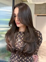 シオン(shion)&nbsp;顔周りレイヤーダークアッシュ大人ガーリーロング_ba577881