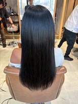 アンククロス 表参道(ANKH CROSS)&nbsp;【ビフォーアフター】エクステ×カラー/黒髪/ストレートロング